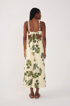 Dress To | Beige Folhar Cut-Out Linen Midi Dress