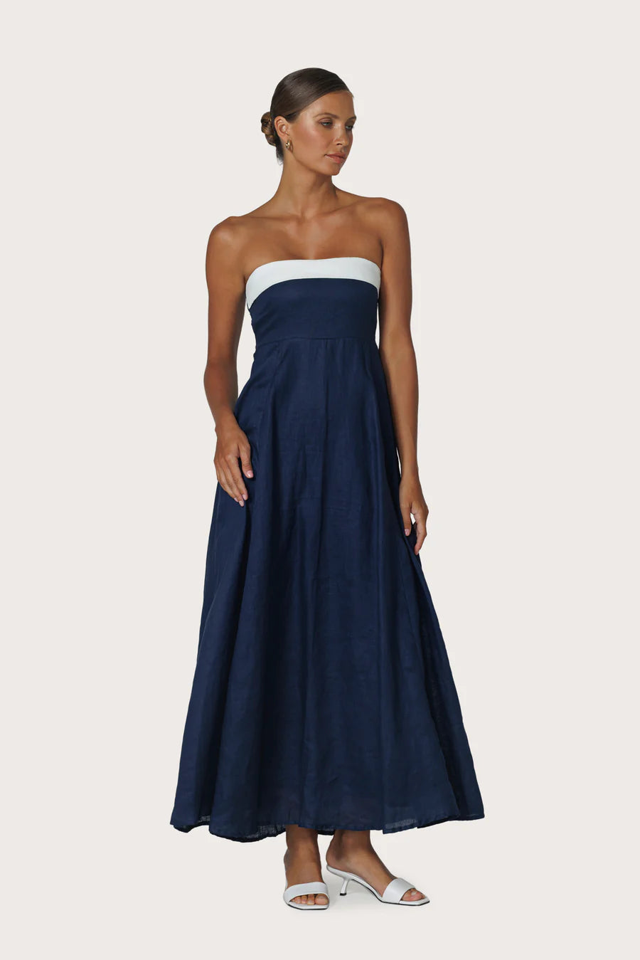 Alora Linen Maxi Dress