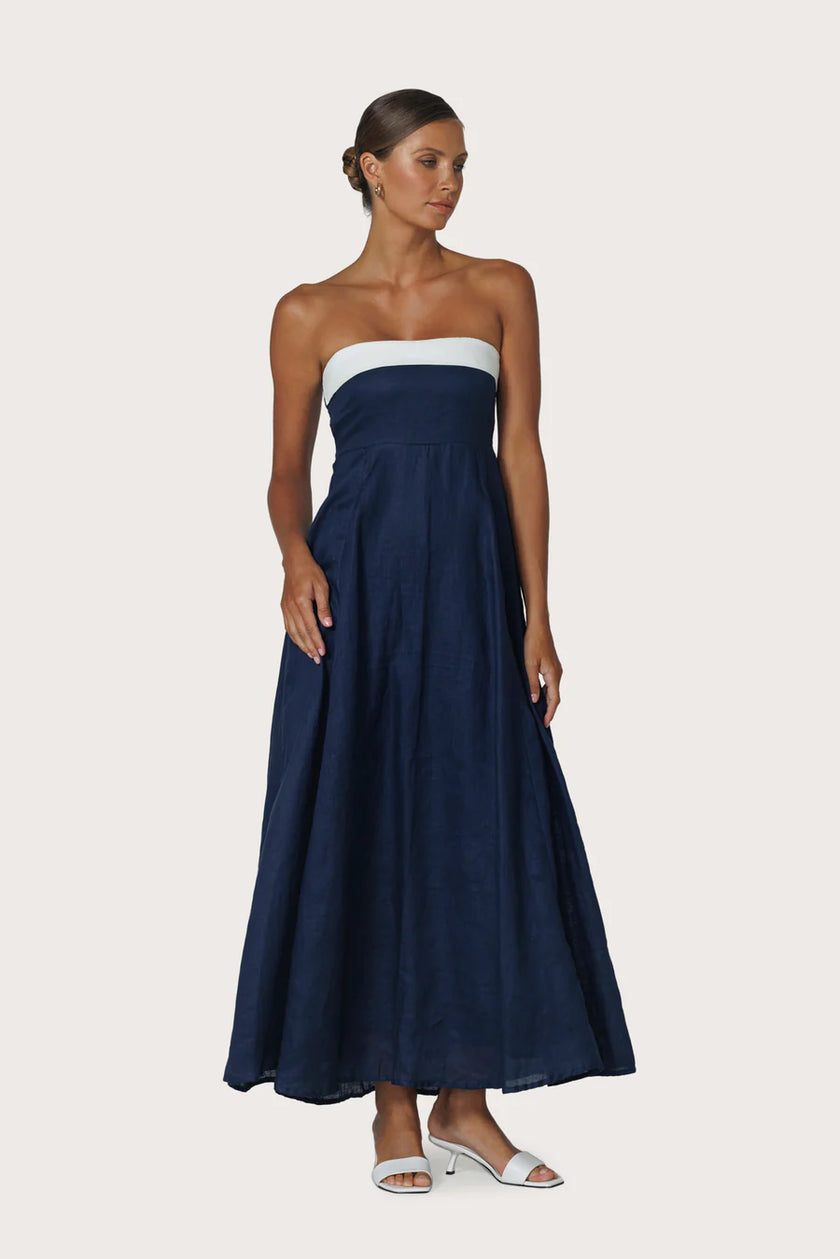 Alora Linen Maxi Dress
