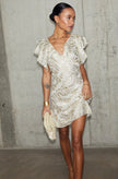 NFD | Cream Jacquard Tilda Mini Dress