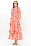 Oliphant | Sleeveless Smocked Maxi Dress