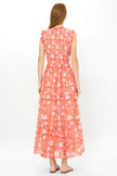 Oliphant | Sleeveless Smocked Maxi Dress