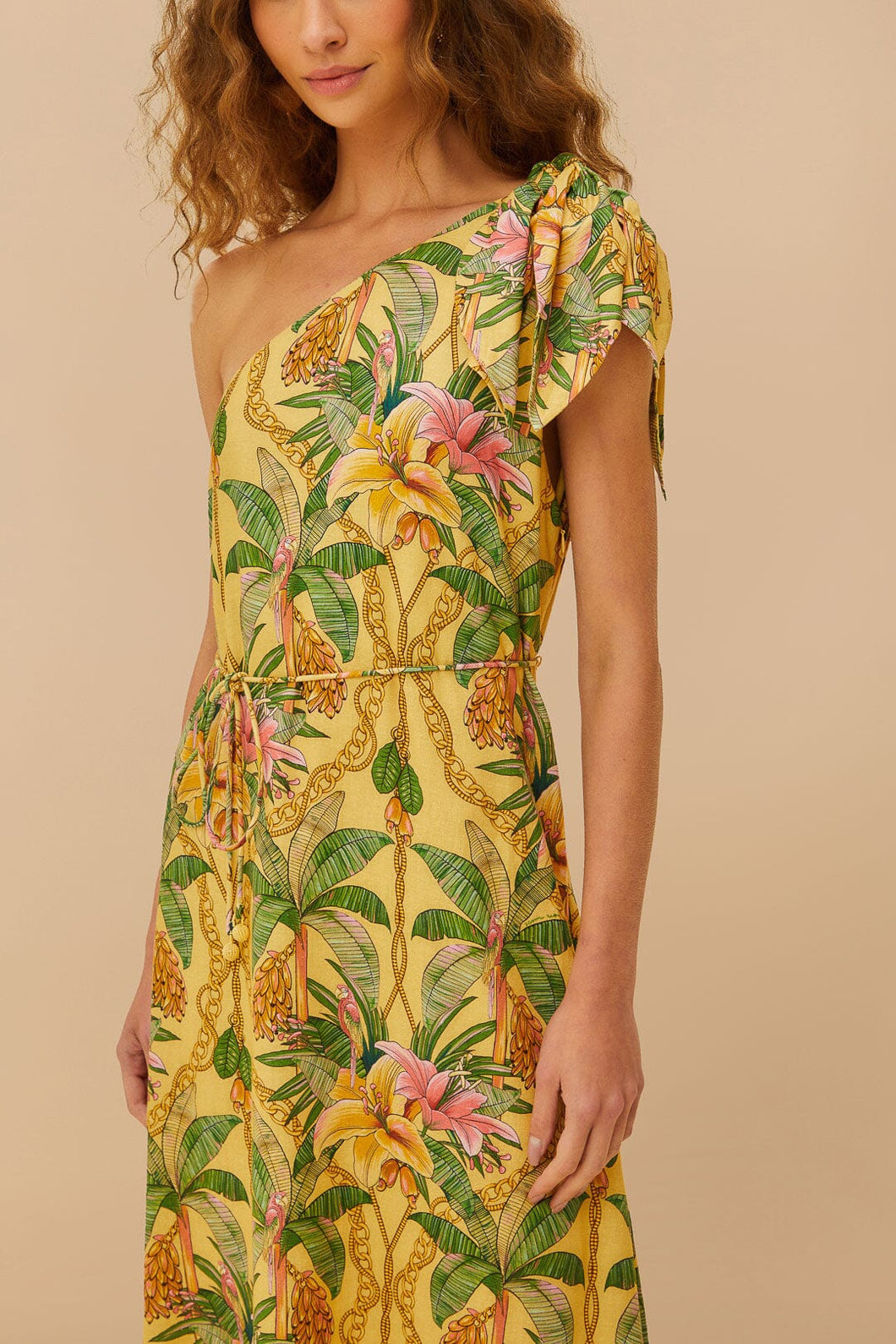 Farm Rio | Yellow Tropical Paradise Lenzing™ Ecovero™ Euroflax™ Maxi Dress