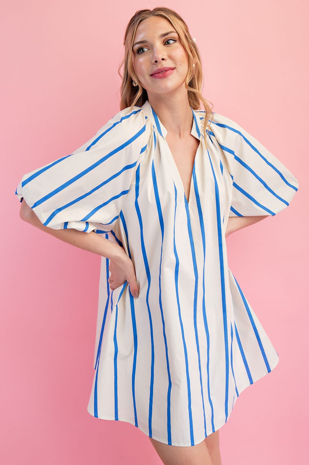 Glam | Puff Sleeve Mini Shift Dress