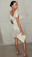 NFD | Cream Jacquard Tilda Mini Dress