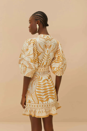 Farm Rio | Off-White Lace Nature Mini Dress