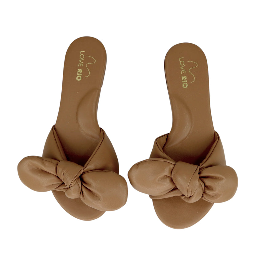 Love Rio| Ipanema Flat Slide Bow Sandal