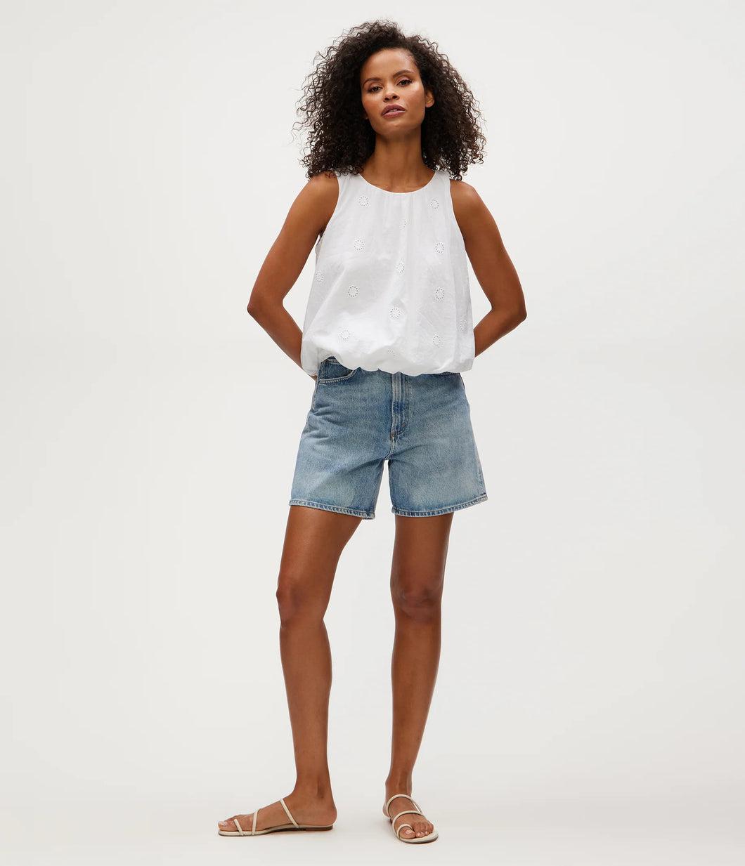 Michael Stars | Hazel Eyelet Bubble Top
