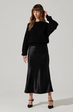 Astr | Windey Black Satin Skirt