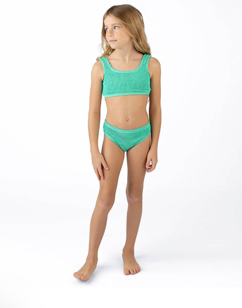 Shade Critters | Green Girls Crinkle Textured Bikini