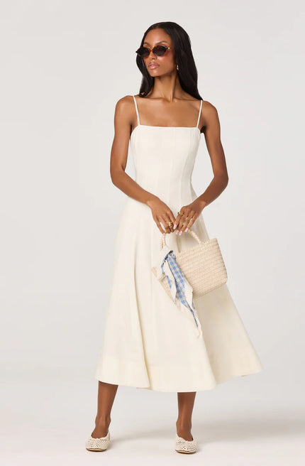 ASTR | Trisha Square Neck Midi Dress