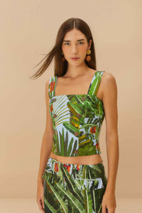 Farm Rio | Blue Amazonia Forest Crop Top
