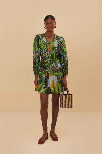 Farm Rio | Amazonia Forest Blue Mini Dress