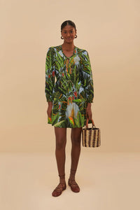 Farm Rio | Amazonia Forest Blue Mini Dress