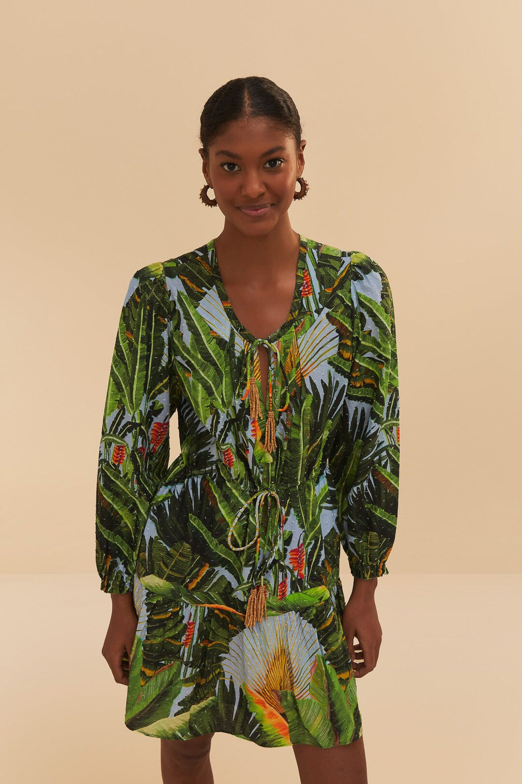 Farm Rio | Amazonia Forest Blue Mini Dress