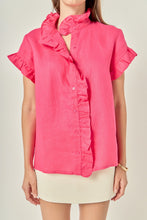 English Factory | Linen Ruffle Shirt