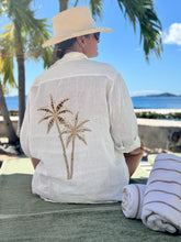 Citrus | "St.John" Cut Work Palm Shirt