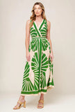 Flying Tomato | Swept Me Off My Feet Green Woven Midi Dress