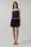 Sugarlips | Marine Embroidered Seahorse Cami Top
