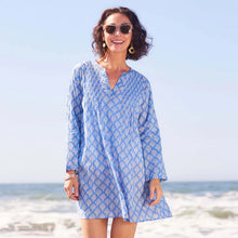 RockFlowerPaper| Fifer Blue Pintuck Beach Coverup