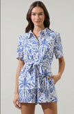 Sugarlips | Romina Tropical Soria Button Up Romper