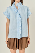 English Factory | Linen Ruffle Shirt
