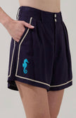 Sugarlips | Marine Seahorse Embroidered Shorts