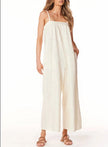 Bobi | Square Neck Cami Wide Leg Jumpsuit
