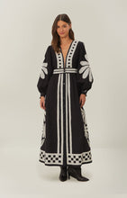 Farm Rio | Black Nature Buttoned Maxi Dress