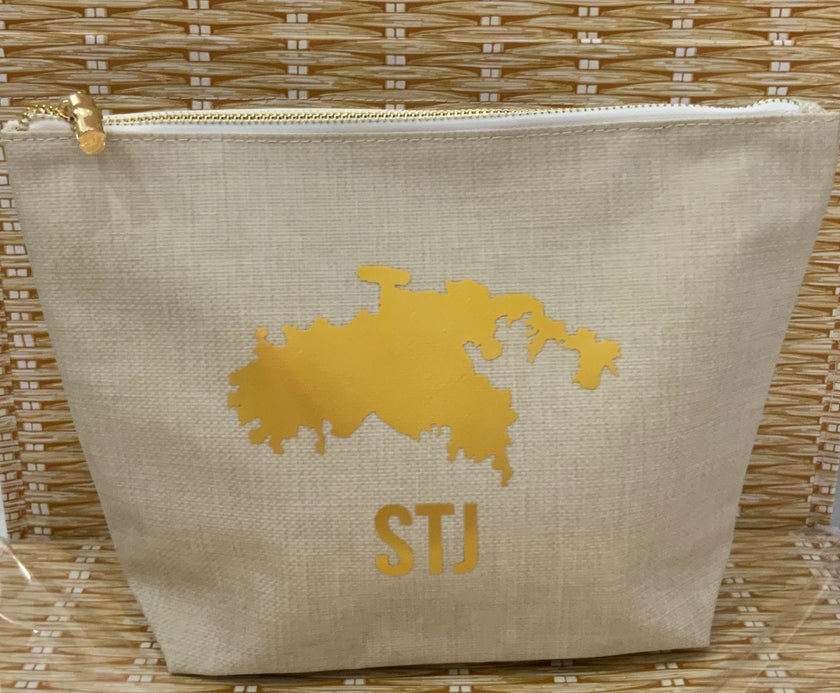 Toss Designs | St. John Coated Linen Cosmetic Bag