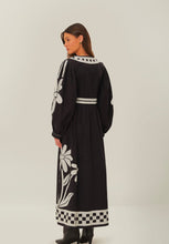 Farm Rio | Black Nature Buttoned Maxi Dress