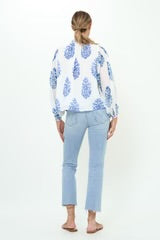 Oliphant | MANDARIN PINTUCK BLOUSE