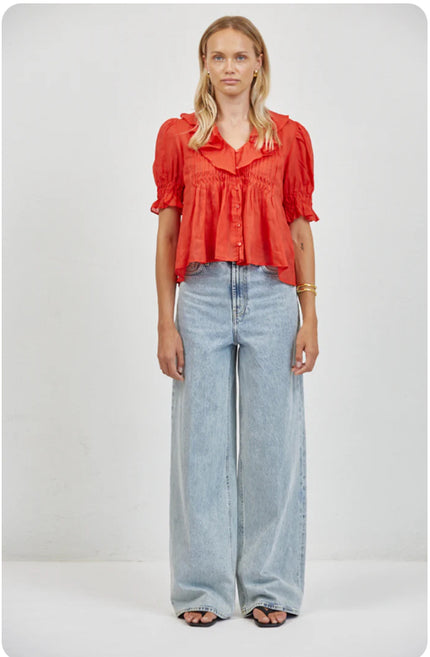 A. Ren | Robbie Ruffle Top