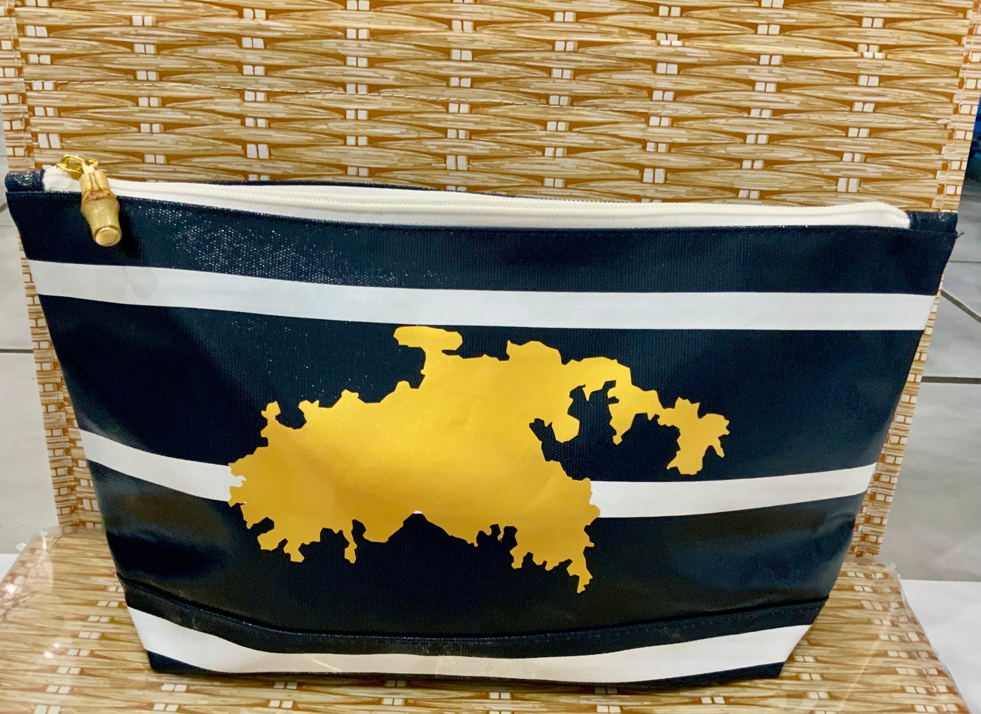 Toss Designs | St. John Coated Linen Cosmetic Bag