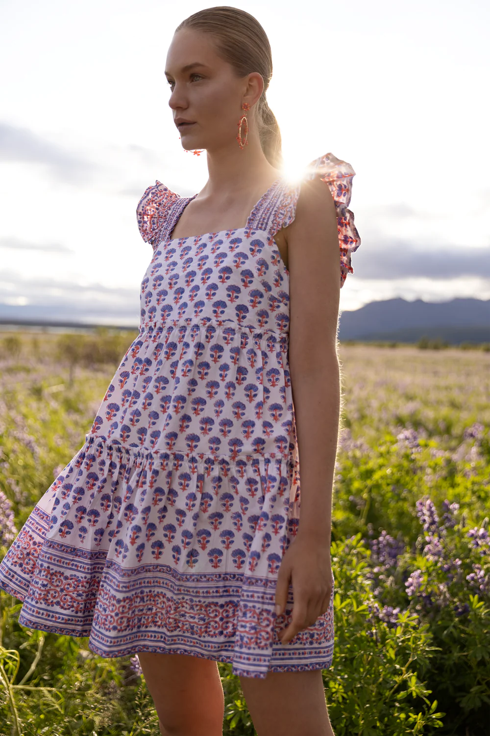 Oliphant | Smocked Square Neck Mini