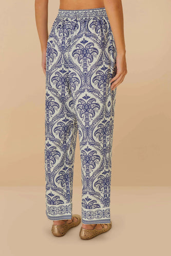 Farm Rio | Off-White Tropical Cameo Pajama Pants