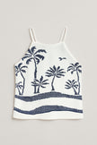 Dress To | Palm Embroidered Tank