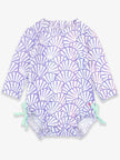 Ruffle Butts | Long Sleeve One Piece Rash Guard Swim Suit With Ruffles