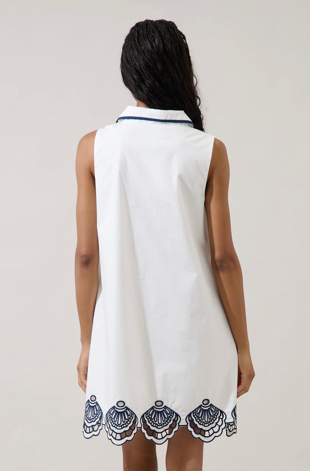 Sugarlips | Ashley Embroidered Collared Mini Dress