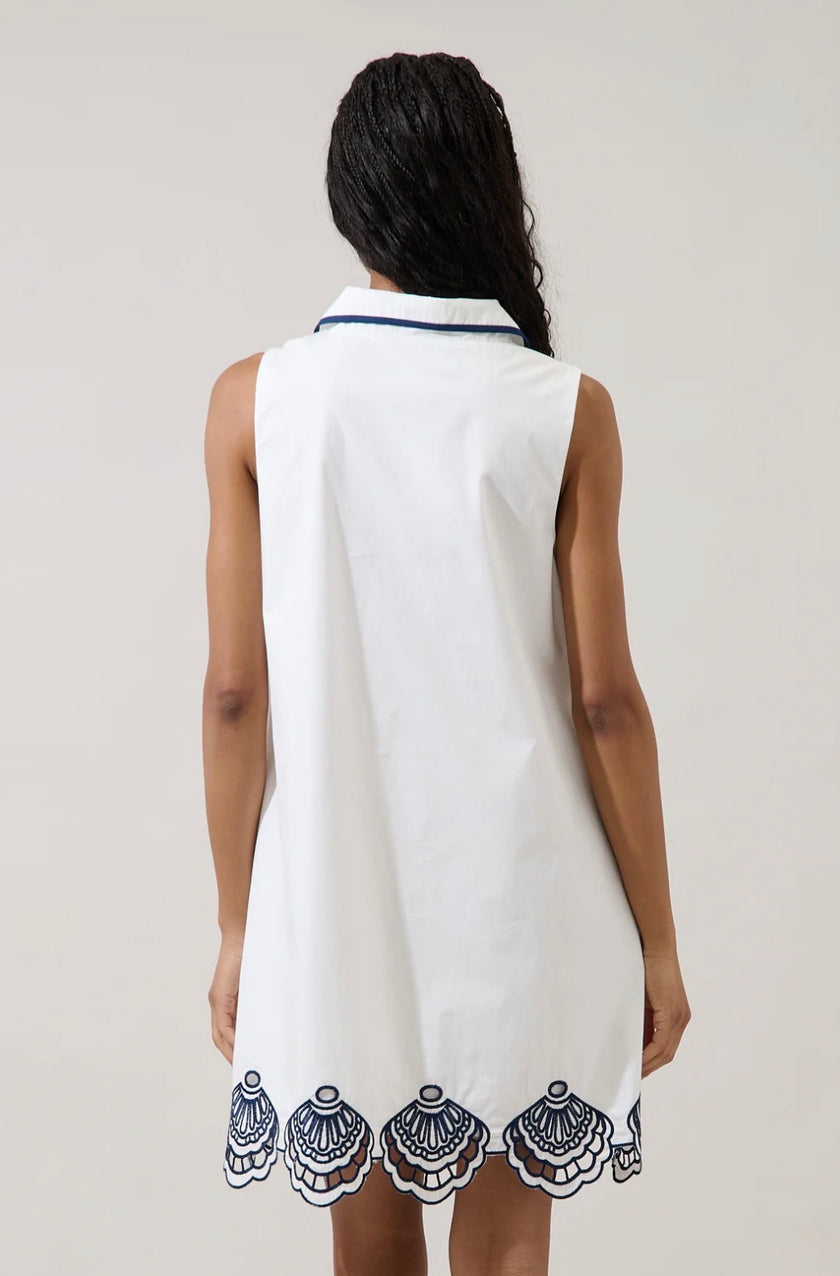 Sugarlips | Ashley Embroidered Collared Mini Dress