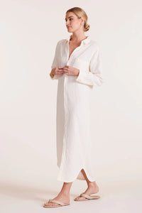 BobiLosAngeles| Maxi Shirt Dress Macademia