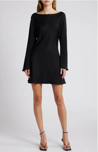 French Connection | Ennis Long Sleeve Satin Minidress