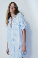 Melissa Nepton | Light Blue Stripe Shirtdress