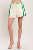 Flying Tomato | Riviera Stripe Woven Short Ivory Green