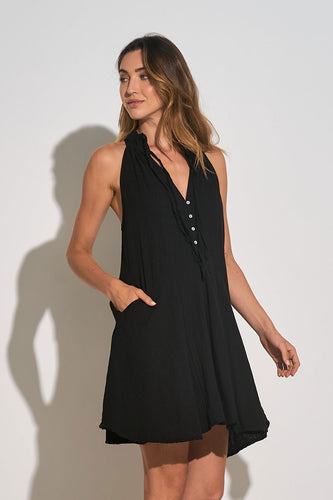 Elan | Halter Dress w 4 Buttons