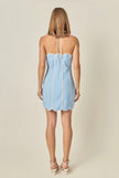 English Factory | SCALLOPED HALTER MINI DRESS