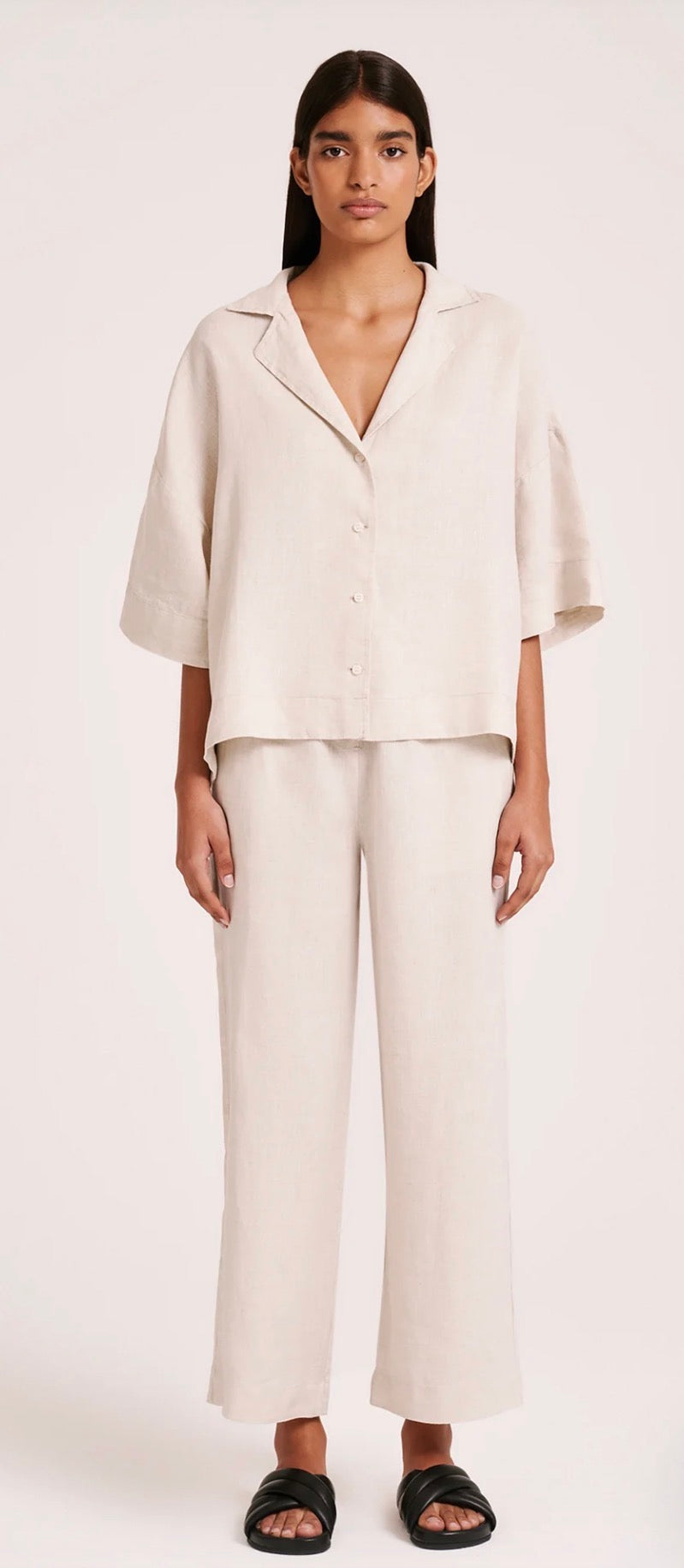 Nude Lucy | Linen Lounge Shirt