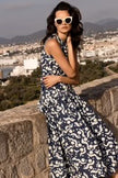 Oliphant | SLEEVELESS PIPED MAXI ACADIA NAVY