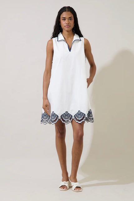 Sugarlips | Ashley Embroidered Collared Mini Dress