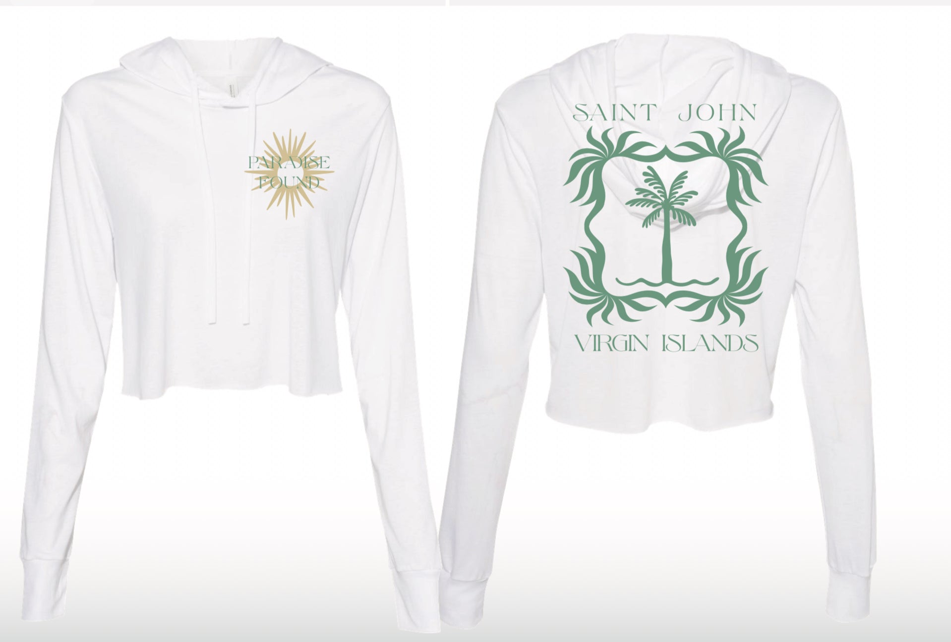 LULEE | Cropped Box L/S Paradise Found Hoodie